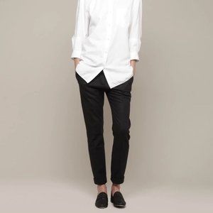 New Acne Brooke Turn Up cashmere wool cigarette tapered leg ankle trouser pant